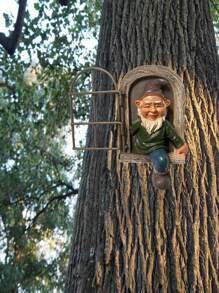 1 cái Đồ trang trí Giáng sinh Đồ trang trí sân vườn Thủ công bằng nhựa Hoạt hình Người lùn Râu trắng Tượng ông già - Nhiều màu - Xem 1