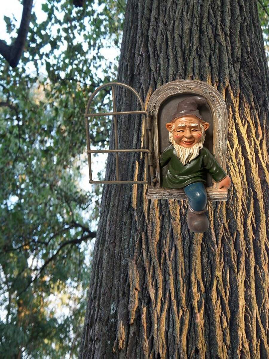 1 cái Đồ trang trí Giáng sinh Đồ trang trí sân vườn Thủ công bằng nhựa Hoạt hình Người lùn Râu trắng Tượng ông già - Nhiều màu - Xem 1