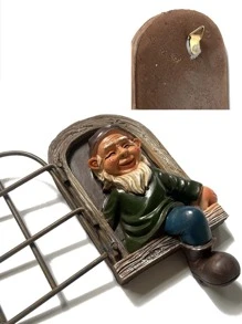 1 cái Đồ trang trí Giáng sinh Đồ trang trí sân vườn Thủ công bằng nhựa Hoạt hình Người lùn Râu trắng Tượng ông già - Nhiều màu - Xem 7