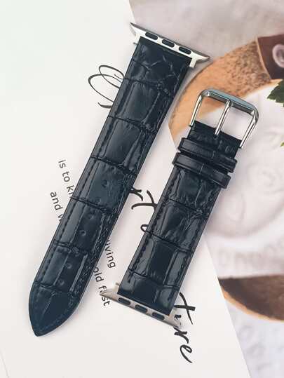 Crocodile Pattern Watchband Compatible With Apple Watch
