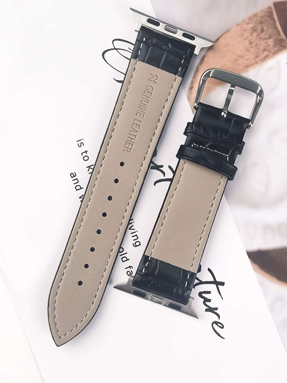 Crocodile Pattern Watchband Compatible With Apple Watch
