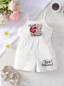 Rompers Em bé Lá thư Hoạt hình - trắng - Xem 1