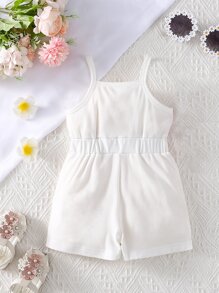Rompers Em bé Lá thư Hoạt hình - trắng - Xem 2