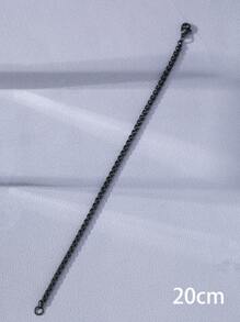 Fashionable and Popular Men Minimalist Bracelet Stainless Steel Punk Hip Pop Style for Jewelry Gift and for a Stylish Look - Black - View 3