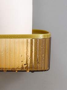 1pc PE Bathroom Storage Rack, Punch-free Wall Mounted Shelving Storage Unit For Bathroom Laundry - Dark Green - View 6