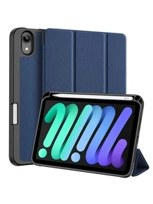 Funda compatible con iPad liso PU - Azul - Ver 1