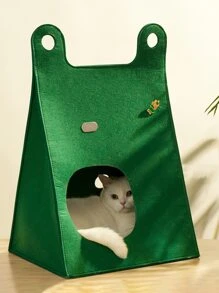 1pc Letter Patch Pet Bed - Multicolor - View 4