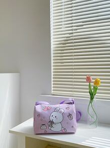 女孩卡通圖案水桶包中等拉鍊適用於日常 - 彩色 - 查看 1