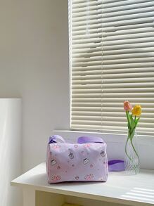 女孩卡通圖案水桶包中等拉鍊適用於日常 - 彩色 - 查看 5