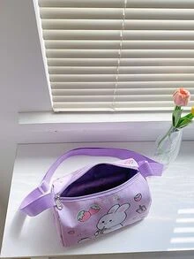 女孩卡通圖案水桶包中等拉鍊適用於日常 - 彩色 - 查看 6