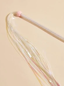 1入組絲帶裝飾逗貓棒 - 白色 - 查看 4