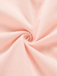 Chicas Falda unicolor bajo con fruncido - Rosa Pálido - Ver 5