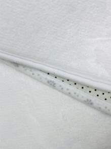 1pc White Bath Rug, Minimalist Polyester Absorbent Water Toilet Mat For Bathroom - White - View 4