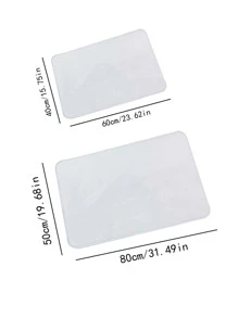 1pc White Bath Rug, Minimalist Polyester Absorbent Water Toilet Mat For Bathroom - White - View 5