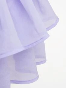 Hauture 疊層荷葉邊露肩連身褲 - 紫丁香色 - 查看 6