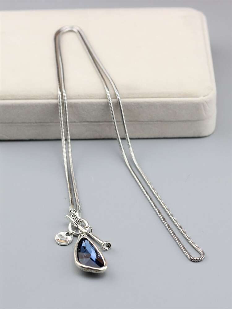 Vòng cổ Geo Charm - Màu xanh hải quân - Xem 2