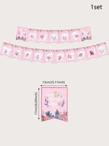 17入组/套紙創意粉色聚會氣氛背景適用於母親節 - 彩色 - 查看 3