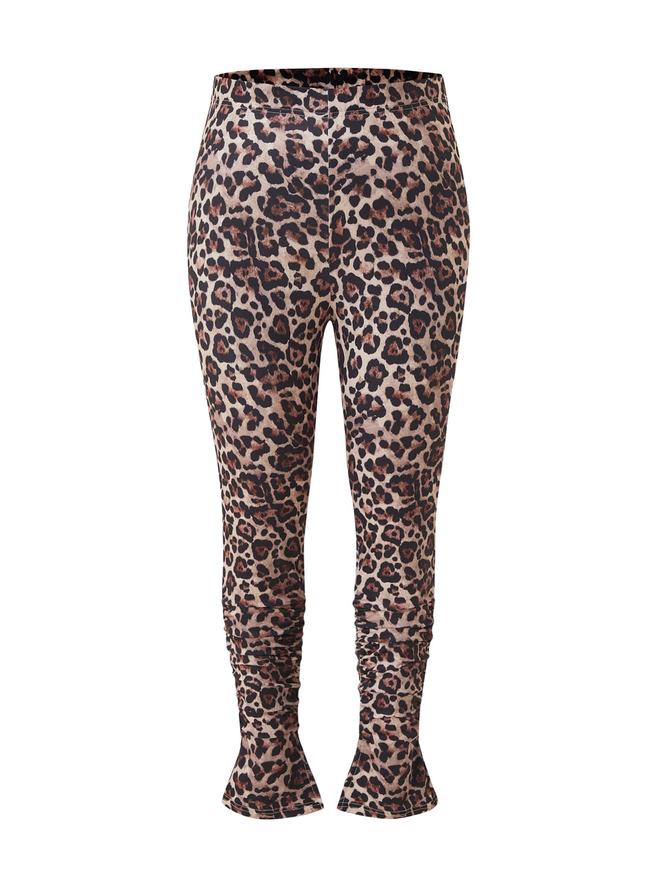 SHEIN Unity Leggings con estampado de leopardo de pie - Marrón - Ver 1