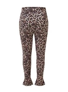 SHEIN Unity Leggings con estampado de leopardo de pie - Marrón - Ver 2