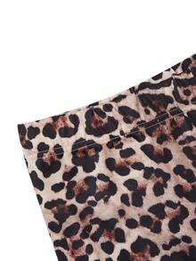 SHEIN Unity Leggings con estampado de leopardo de pie - Marrón - Ver 5