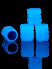 4pcs Luminous Car Tire Valve Cap - Blue - View 3