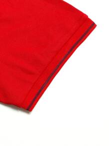 Manfinity Homme 男士條紋飾邊POLO衫