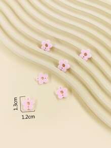 6入組/套花DIY吊墜 - 粉色 - 查看 3