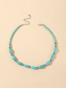 Collar con cuenta con diseño de turquesa - Multicolor - Ver 2