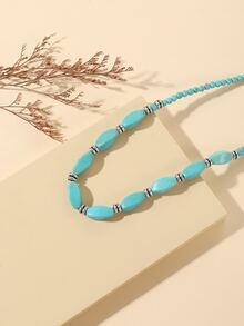 Collar con cuenta con diseño de turquesa - Multicolor - Ver 4