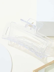 1入女士透明髮卡，日常休閒使用 - 無色 - 查看 5