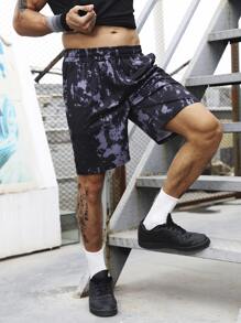 男士紮染運動短褲