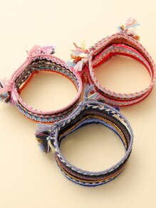 30 piezas/set Pulsera con diseño de fleco - Multicolor - Ver 2