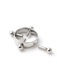 2pcs/set Perfect Piercing Round Decor Nipple Ring Stainless Steel For Women & Men No Piercing Needed Septum Body Jewelry - Silver - View 3