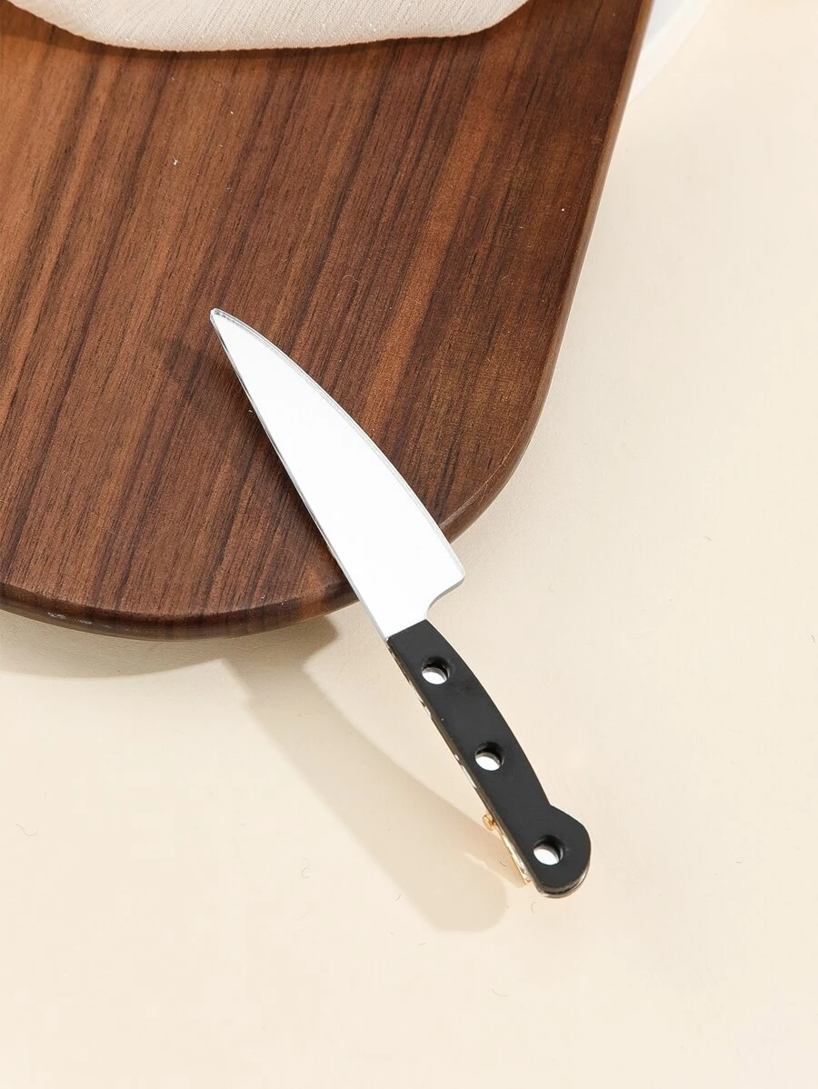 Street 1 Phụ Nữ Kẹp Tóc Hình Con Dao Sáng Tạo - Nhiều màu - Xem 1