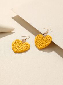 Heart Drop Earrings - Multicolor - View 1