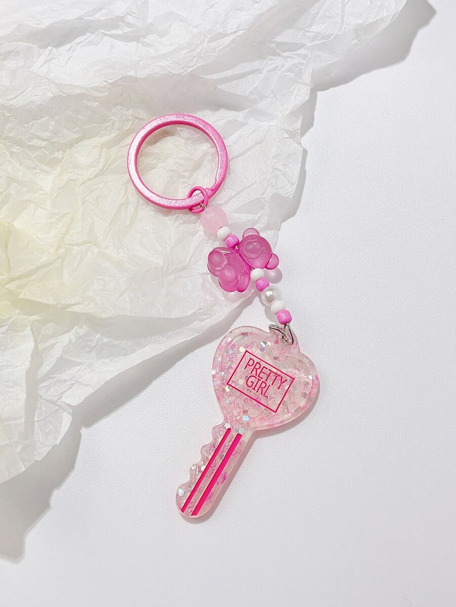 1pc Women Key & Bear Charm Keychain For Gift | SHEIN USA
