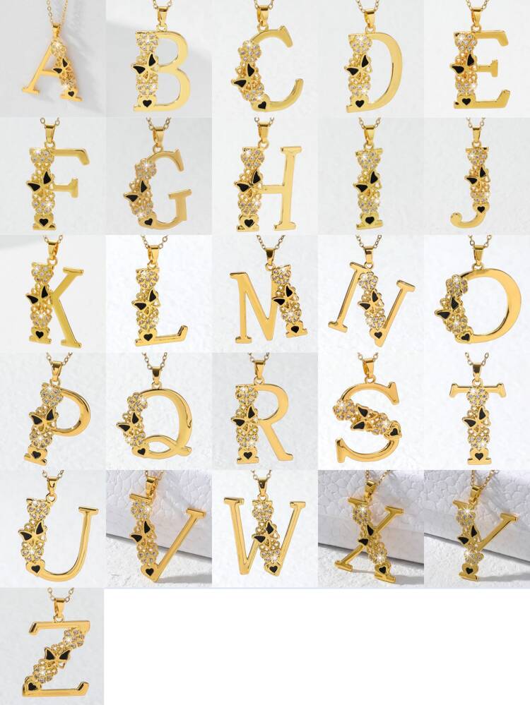 1pc Letter Charm Necklace