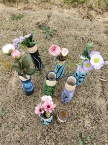 1 Bình Hoa Polyresin, Bình Hoa Thiết Kế Hình Sáng Tạo Cho Hoa - Nhiều màu - Xem 7