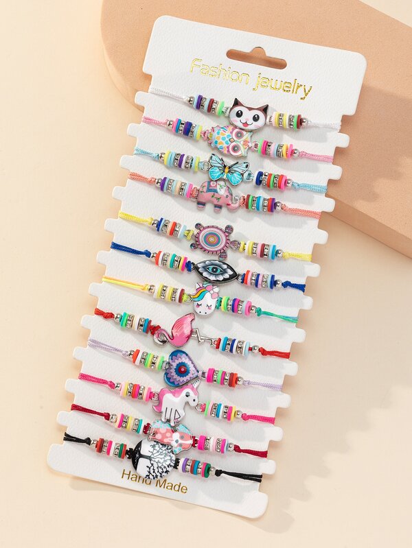 12pcs/set Cartoon Animal Decor Bracelet