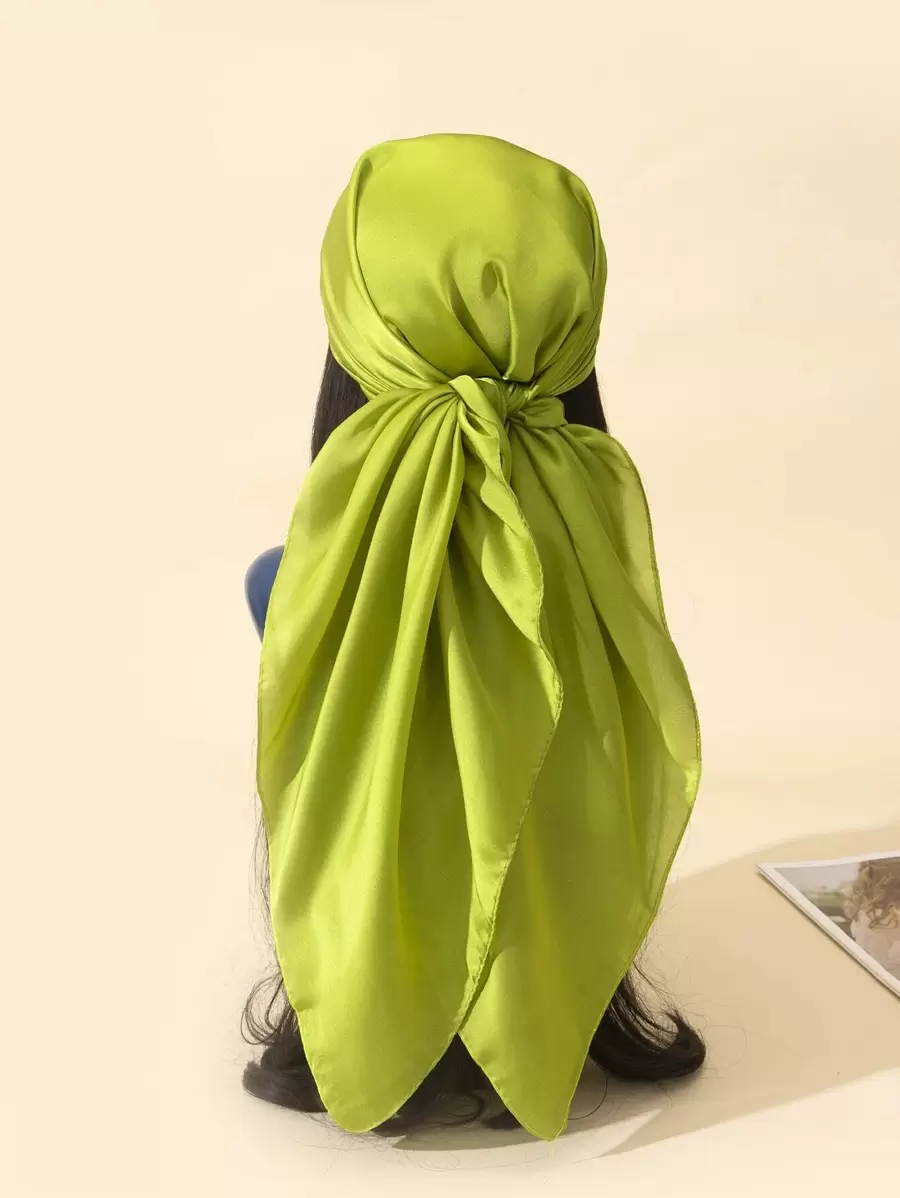 1 chiếc khăn trùm đầu thời trang Bandana đơn giản, giản dị dành cho nữ, dây buộc tóc, dây buộc đầu lý tưởng để tô điểm cho vẻ ngoài của bạn trong dịp Giáng sinh - màu xanh lá - Xem 1