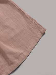 SHEIN VCAY 大碼生菜邊羅紋針織T恤和紐扣腰帶半身裙套裝 - 彩色 - 查看 4