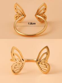 Nhẫn trang trí hình con bướm - Vàng - Xem 5