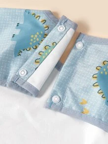 Bebé Babero con mangas con patrón de dinosaurio - Multicolor - Ver 5