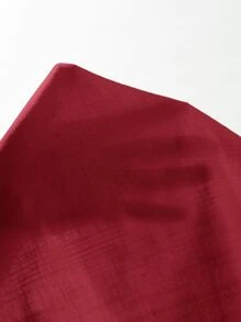 SHEIN VCAY Vestido de tirantes con tira cruzada de espalda abierta bajo con fruncido - Burdeos - Ver 6