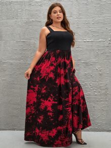 Comfortable YOU Plus Tie Dye Cami Dress - Multicolor - View 1