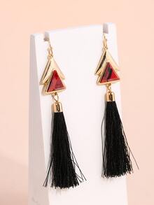 三角形和流蘇耳墜 - 彩色 - 查看 2