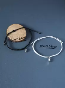 2 件情侣磁性心形吊饰手链情人节、妈妈、母亲、母亲节、礼物