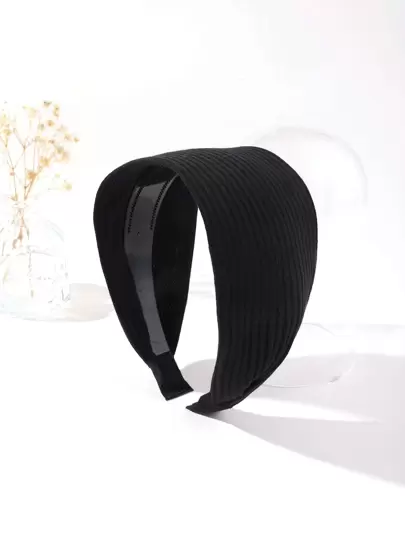1pc Women Solid Casual Style Wide Headband,Hairband,Hair Hoop,Hair Accessories Headbands