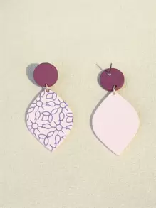 幾何耳墜 - 彩色 - 查看 2