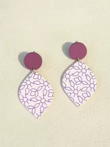 幾何耳墜 - 彩色 - 查看 4